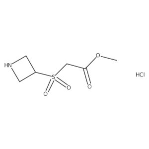 Methyl 2-(azetidine-3-sulfonyl)acetate hydrochloride结构式