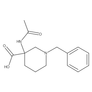 1-Benzyl-3-acetamidopiperidine-3-carboxylic acid结构式
