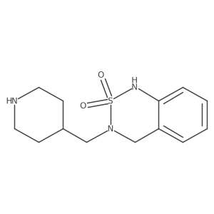 3-(piperidin-4-ylmethyl)-3,4-dihydro-1H-benzo[c][1,2,6]thiadiazine 2,2-dioxide结构式