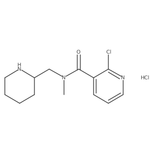 2-chloro-N-methyl-N-(piperidin-2-ylmethyl)nicotinamide hydrochloride Structure