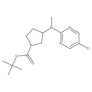 (S)-tert-butyl 3-((5-chloropyrimidin-2-yl)(methyl)amino)pyrrolidine-1-carboxylate Structure