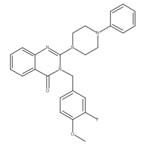 3-(3-fluoro-4-methoxybenzyl)-2-(4-phenylpiperazin-1-yl)quinazolin-4(3H)-one Structure