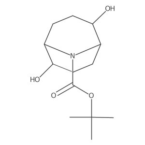 rac-tert-butyl (1R,2R,5R,6R)-2,6-dihydroxy-9-azabicyclo[3.3.1]nonane-9-carboxylate Structure