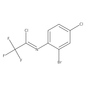 N-(2-Bromo-4-chlorophenyl)-2,2,2-trifluoroacetimidoyl Chloride Structure