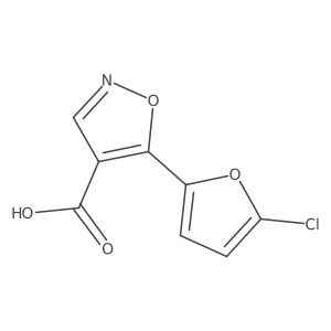 5-(5-Chlorofuran-2-yl)-1,2-oxazole-4-carboxylic acid结构式