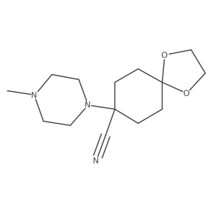 8-(4-Methylpiperazin-1-yl)-1,4-dioxaspiro[4.5]decane-8-carbonitrile结构式