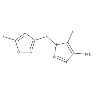 5-methyl-1-[(5-methyl-1,2-oxazol-3-yl)methyl]-1H-1,2,3-triazol-4-amine结构式