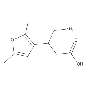 4-Amino-3-(2,5-dimethylfuran-3-yl)butanoic acid Structure