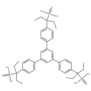 3-[4-[4,6-Bis[4-(3-phosphonopentan-3-yl)phenyl]-1,3,5-triazin-2-yl]phenyl]pentan-3-ylphosphonic acid结构式