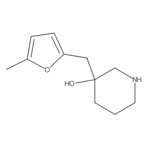 3-[(5-Methylfuran-2-yl)methyl]piperidin-3-ol结构式