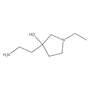 3-(2-Aminoethyl)-1-ethylpyrrolidin-3-ol结构式