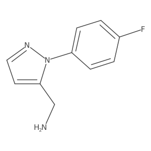 [1-(4-fluorophenyl)-1H-pyrazol-5-yl]methanamine结构式