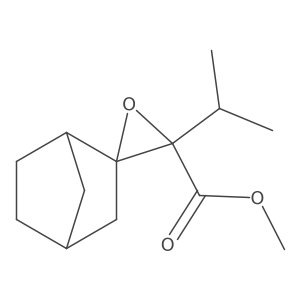 Methyl 3'-(propan-2-yl)spiro[bicyclo[2.2.1]heptane-2,2'-oxirane]-3'-carboxylate结构式