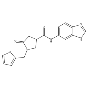 N-(1H-benzimidazol-6-yl)-1-(furan-2-ylmethyl)-5-oxopyrrolidine-3-carboxamide Structure
