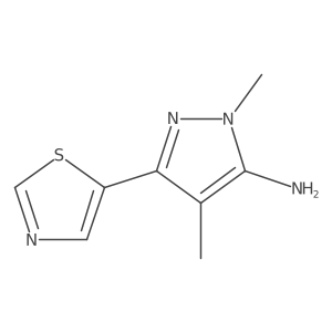 1,4-Dimethyl-3-(1,3-thiazol-5-yl)-1H-pyrazol-5-amine Structure