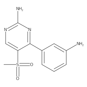 4-(3-Aminophenyl)-5-(methylsulfonyl)pyrimidin-2-amine Structure