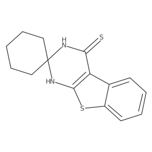 1H-spiro[1-benzothieno[2,3-d]pyrimidine-2,1'-cyclohexane]-4(3H)-thione结构式