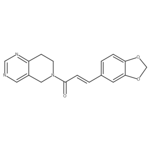 (E)-3-(benzo[d][1,3]dioxol-5-yl)-1-(7,8-dihydropyrido[4,3-d]pyrimidin-6(5H)-yl)prop-2-en-1-one Structure