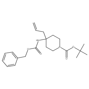 Tert-butyl 4-allyl-4-(((benzyloxy)carbonyl)amino)piperidine-1-carboxylate Structure