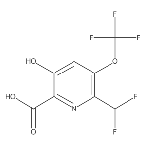 2-(Difluoromethyl)-5-hydroxy-3-(trifluoromethoxy)pyridine-6-carboxylic acid结构式