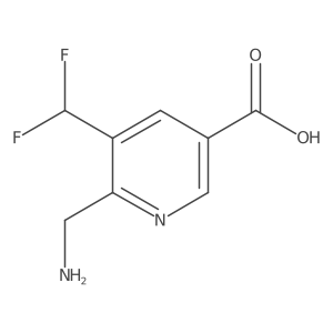 2-(Aminomethyl)-3-(difluoromethyl)pyridine-5-carboxylic acid Structure