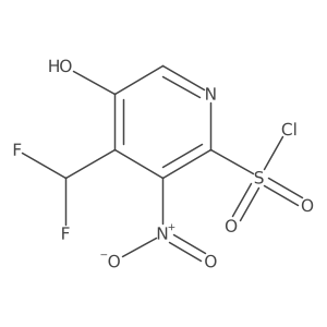 4-(Difluoromethyl)-5-hydroxy-3-nitropyridine-2-sulfonyl chloride Structure