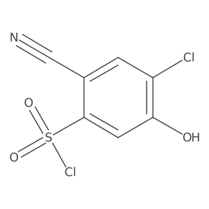 4-Chloro-2-cyano-5-hydroxybenzene-1-sulfonyl chloride Structure