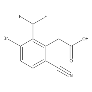 3-Bromo-6-cyano-2-(difluoromethyl)phenylacetic acid结构式