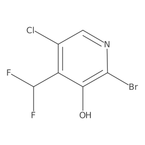 2-Bromo-5-chloro-4-(difluoromethyl)pyridin-3-ol Structure