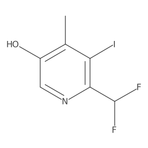 2-(Difluoromethyl)-5-hydroxy-3-iodo-4-methylpyridine结构式