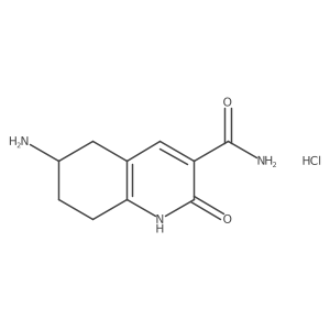 6-Amino-2-oxo-1,2,5,6,7,8-hexahydroquinoline-3-carboxamide hydrochloride结构式
