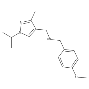 [(4-methoxyphenyl)methyl]({[3-methyl-1-(propan-2-yl)-1H-pyrazol-4-yl]methyl})amine结构式