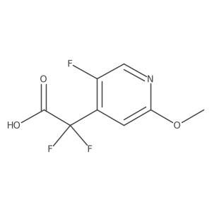 2,2-Difluoro-2-(5-fluoro-2-methoxypyridin-4-yl)acetic acid结构式