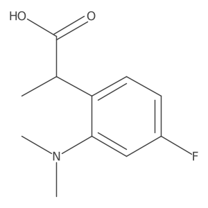 2-[2-(Dimethylamino)-4-fluorophenyl]propanoic acid Structure