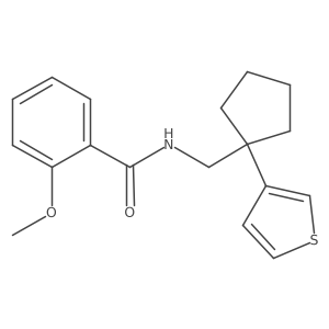 2-methoxy-N-((1-(thiophen-3-yl)cyclopentyl)methyl)benzamide Structure