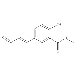 Methyl 2-hydroxy-5-(3-oxoprop-1-en-1-yl)benzoate结构式