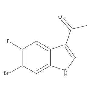 1-(6-Bromo-5-fluoro-1H-indol-3-yl)ethan-1-one结构式