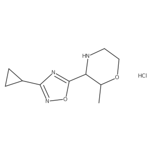 3-(3-Cyclopropyl-1,2,4-oxadiazol-5-yl)-2-methylmorpholine hydrochloride结构式