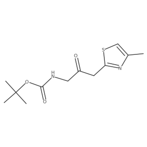 tert-butyl N-[3-(4-methyl-1,3-thiazol-2-yl)-2-oxopropyl]carbamate Structure