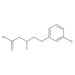 5-(3-Bromophenyl)-3-methylpentanoic acid Structure