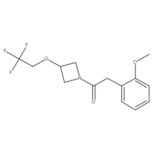 2-(2-Methoxyphenyl)-1-(3-(2,2,2-trifluoroethoxy)azetidin-1-yl)ethanone Structure