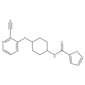 N-((1r,4r)-4-((3-cyanopyrazin-2-yl)oxy)cyclohexyl)thiophene-2-carboxamide Structure