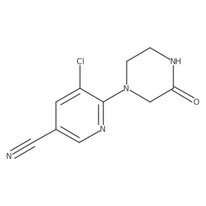 5-Chloro-6-(3-oxopiperazin-1-yl)nicotinonitrile结构式
