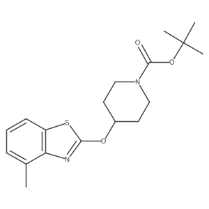 Tert-butyl 4-((4-methylbenzo[d]thiazol-2-yl)oxy)piperidine-1-carboxylate Structure