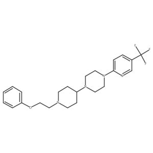 1-[1-(2-Phenoxyethyl)piperidin-4-yl]-4-[5-(trifluoromethyl)pyridin-2-yl]piperazine结构式