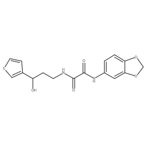 N1-(benzo[d][1,3]dioxol-5-yl)-N2-(3-hydroxy-3-(thiophen-3-yl)propyl)oxalamide Structure