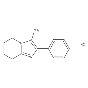 2-phenyl-5H,6H,7H,8H-imidazo[1,2-a]pyridin-3-amine hydrochloride结构式