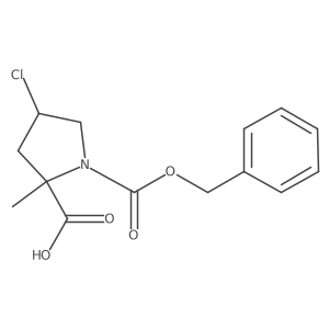 1-[(Benzyloxy)carbonyl]-4-chloro-2-methylpyrrolidine-2-carboxylic acid结构式