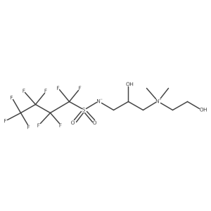2-Hydroxy-N-(2-hydroxyethyl)-N,N-dimethyl-3-{[(perfluorobutyl)sulfonyl]amino}-1-propanaminium Structure
