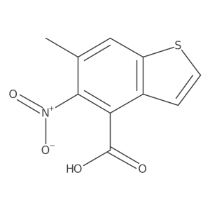 Benzo[b]thiophene-4-carboxylic acid, 6-methyl-5-nitro- Structure